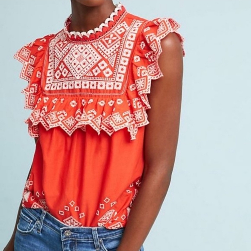 Anthropologie By Feather Bone Top Size 12